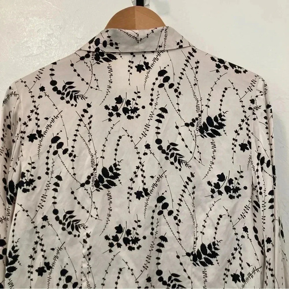 Anna and Frank 100% Silk Floral Blouse Button Up Long Sleeve Classic - Picture 6 of 8